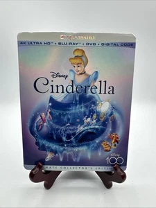 Disney’s Cinderella (4K UHD, Blu-ray, DVD, Digital) W/Slipcover, New/Sealed - Imagen 1 de 8