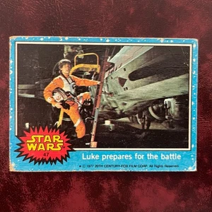 1977 Topps STAR WARS Blue Set LUKE PREPARES FOR THE BATTLE #47* - VG - Picture 1 of 2