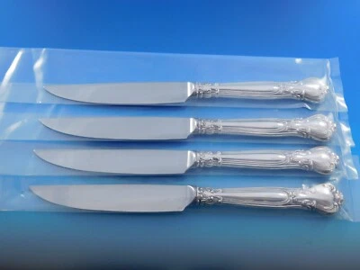 Juego de cuchillos para carne Chantilly by Gorham de plata esterlina 4 piezas dentados personalizados 8 7/8" Foto 1 de 4