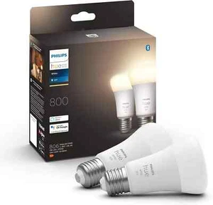 2 Stück Philips Hue E27 Lampe 9Watt LED warmweiß Licht App Gebraucht R2935 - Bild 1 von 1