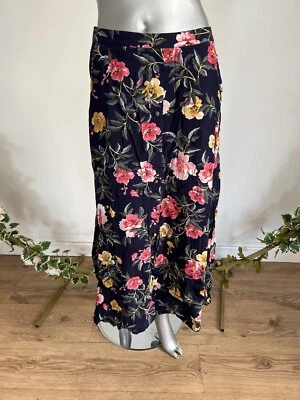 JOULES Midi Skirt Size 10 Corinna Blue Floral Button Through NEW FREEPOST PD95 - Image 1 of 4