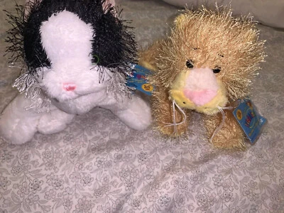Lot Of 2 Ganz Webkinz Cat & Lion Adopt A Pet Plush Toys Stuffed Animals Virtual - Image 1 of 3