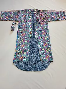 UZBEK CHAPAN, vintage suzani style cotton coat, handmade uzbek robe, Uzbekistan - Picture 1 of 9