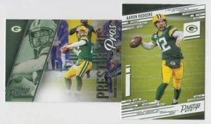 Aaron Rodgers 2021 PANINI PRESTIGE PRESTIGIOUS PROS + BASE CARD LOT PACKERS - Picture 1 of 1