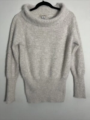 Suéter 70% Angora Difuso Vintage FREE PEOPLE Capucha Cuello Talla Pequeña y2k Foto 1 de 4