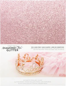 Glitter Cardstock 8.5 X 11 - Shed-Free Sparkly Craft Paper for Scrapbooks, Card - Picture 1 of 7