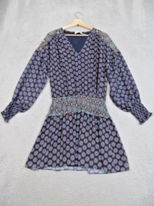Abito Ramy Brook donna M blu geometrico blusa colore dopamina festival bohemien - Foto 1 di 24
