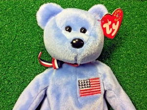 NEW Retired Ty Beanie Baby "America" USA Red Cross Plush Toy MWMT Free Shipping - Picture 1 of 12
