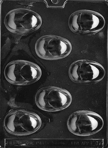 LARGE PLAIN EGG PIECES 2 1/4 X 1 5/8 mold Chocolate Candy toppers eggs E17 - Picture 1 of 1