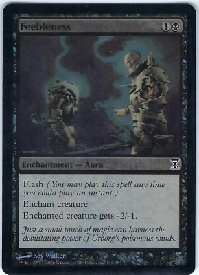 FOIL Feebleness Time Spiral Common – MTG Magic the Gathering Card - Image 1 of 2