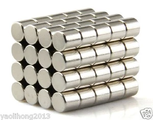 100pcs 5 X 5mm Neodymium Disc Super Strong Rare Earth N50 Small Fridge Magnets - Picture 1 of 4