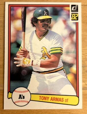 Tarjeta de béisbol 1982 Donruss Tony Armas #365 Athletics Outfield casi nueva sin usar Foto 1 de 2