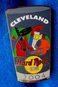 CLEVELAND PINT GLASS SERIES #76 BROWNS NFL TEAM JUKEBOX MUSIC Hard Rock Cafe PIN - Picture 1 of 1
