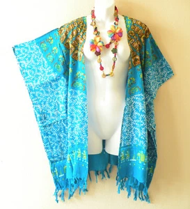 CB384 Cardigan Duster Kaftan Open Front Plus Hippy Jacket Cover up Top -up to 5X - Picture 1 of 3
