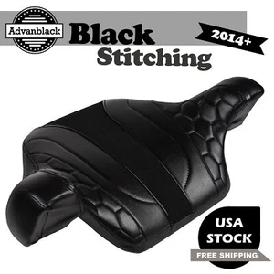 Cobra Wrap Around Backrest Pad With Black Custom Stitching for 2014+ Harley - Foto 1 di 12