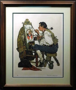 Norman Rockwell "Ye Pipe&Bowl Tavern" lithograph Hand Signed Make an Offer! - Picture 1 of 5