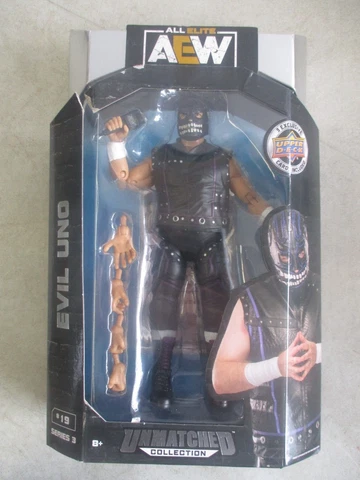 SEALED MOC 2021 AEW UNMATCHED COLLECTION EVIL UNO SERIES 3 #19 FIGURE + CARDS Cover