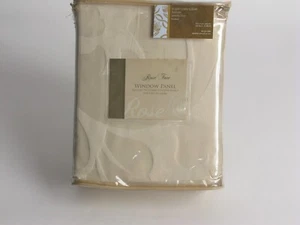 Rose Tree Wingate Pole Top Drapes Drapery Panels Set Cream Taupe Jacquard Stripe - Picture 1 of 8