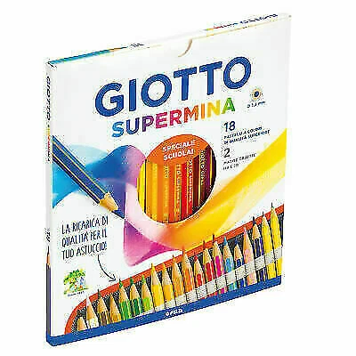 Giotto Supermina 18 HB e 2 2B Matite - Colori Assorti (236300)