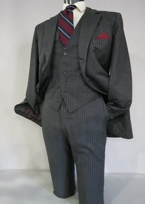 H BAROMON Tailors Savile Row tailoring Full bespoke three piece suit 42 R - Image 1 of 4