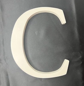 Pottery Barn Kids Oversized Uppercase Letter “C” Initial 8” Ivory White Hanging - Picture 1 of 14