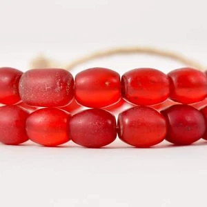 Bohemian Translucent Red Trade Beads - Picture 1 of 7