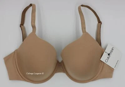 NWT Calvin Klein QP1500 "Women's Form" Convertible T-Shirt Microfiber Bra, Beige - Image 1 of 4