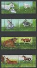 Moldawien 2019 Haustiere, Kuh, Pferd, Ziege, Kaninchen 4 postfrisch Briefmarken + Etiketten