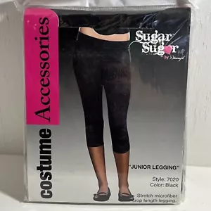 Sugar Sugar by DreamGirl Junior Crop Leggings Black Size M/L 7-13 Halloween - Picture 1 of 6