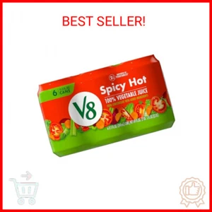 V8 Spicy Hot 100% Vegetable Juice, 11.5 fl oz Can (6 Pack) - Picture 1 of 2