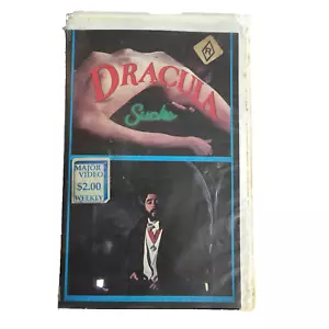 Dracula Sucks VHS 1978 Media Jamie Gillis Very Rare Early Adult Horror cult OOP - Picture 1 of 19