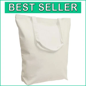 Durable Large Canvas Tote with Heavy Stitching - Perfect for Crafting & Shopping - Picture 1 of 9