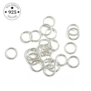 925 Sterlingsilber Split Ringe - Schlüsselanhänger Herstellung offener Springring Feststoffe 20 Stck. - Bild 1 von 12