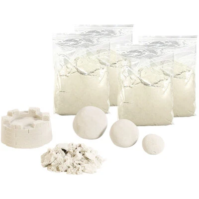 Playtastic 4er-Set kinetischer Sand, fein, beige, insgesamt 4 kg