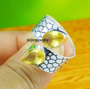 Citrine Gemstone 925 sterling silver handmade Gift Ring US size 5 to 13 - Picture 1 of 4