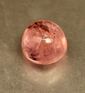 Piedra preciosa suelta de cabujón de morganita natural de 5,25 quilates forma redonda certificada - Imagen 1 de 5