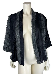 NEU Sterling-Stil Fransen Patchwork Jacke Einheitsgröße tragbar Kunst zu tragen Seide - Bild 1 von 12
