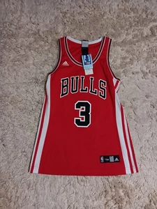Adidas Chicago Bulls Jersey Womens Medium Red Wade #3 - Picture 1 of 6