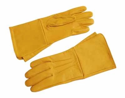 Men's Genuine Leather Medieval Renaissance Gauntlet Cosplay Gloves long arm cuff - Image 1 of 4