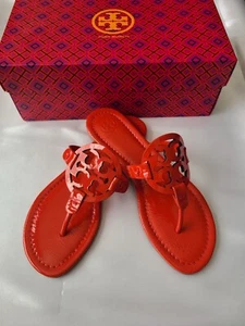 Tory Burch Patent Leather Miller Slip On Thong Sandal Bright Samba 7 Women’s NIB - Picture 1 of 4