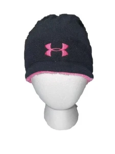 UNDER ARMOUR Youth Winter Hat Black & Pink One Size - Picture 1 of 10