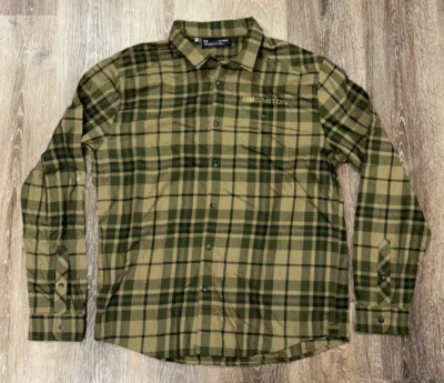 Under Armour Easton Sz XL X Large Long Sleeve Button Shirt Green Brown Plaid - Image 1 of 4