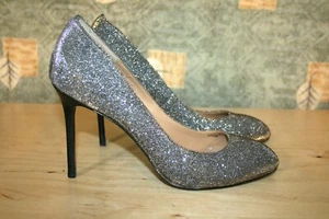 Banana Republic Silver-Gray Sparkle Pumps Heels 11 M - Picture 1 of 4