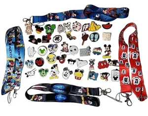 NEW Disney MICKEY FRIENDS Theme Starter Lanyard Set 5 Park Trading Pins Mystery - Picture 1 of 6