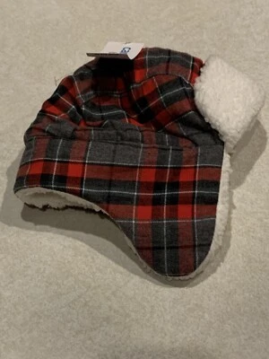 Carter’s Baby Boys Plaid Sherpa Trapper Hat Size 12-24 Months NWT - Image 1 of 4