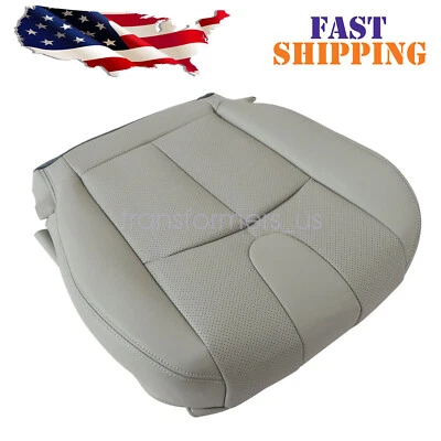 For 2008-2013 Infiniti G37 Driver Side Bottom Perforated Leather Seat Cover Gray - Image 1 of 4