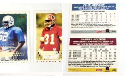 ERROR UER ROOKIE 1995 Topps #436 Ellis Johnson RC Darryl Pounds MISPRINT NFL  - Image 1 of 3