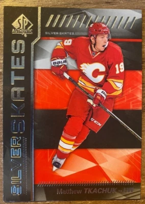 Matthew Tkachuk 2016-17 Insert SP Authentic Silver Skates #SS-MT Calgary Flames - Image 1 of 2