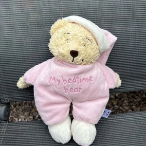 Mothercare My Bedtime Bear Teddy Pink Plush Soft Toy Blankie Comforter Vintage - Picture 1 of 10