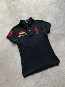Vintage Polo Ralph Lauren Big Pony #3 Germany Big Logo Polo Schwarz Gr. S - Bild 1 von 16